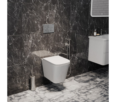 Унитаз подвесной Teymi Helmi S безободковый, сиденье микролифт T40302 Унитаз подвесной Teymi Helmi S безободковый, сиденье микролифт T40302