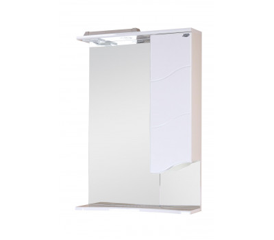 Шкаф-зеркало Onika Лайн 58 белый, правый, с подсветкой 205820 Шкаф-зеркало Onika Лайн 58 белый, правый, с подсветкой 205820