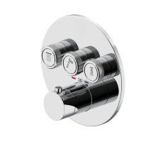 Внешняя часть встраиваемого смесителя для душа на 3 выхода Plumberia Selection PSBOX PSB1903CR Внешняя часть встраиваемого смесителя для душа на 3 выхода Plumberia Selection PSBOX PSB1903CR