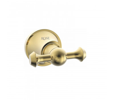 Крючок для ванной комнаты двойной Rose RG1921E, золото