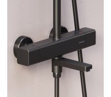 Душевая система c термостатом Damixa Gala 953810300 Черный Душевая система c термостатом Damixa Gala 953810300 Черный