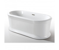 Ванна акриловая свободностоящая 180х90 AZARIO TOUR TOU18090 в комплекте с сифоном и металлической рамой, белая