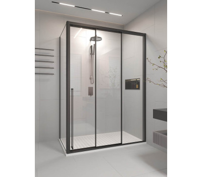 Душевой угол раздвижной Veconi Premium Prato 300 SP B-R, 1700х1000x2000, черный матовый PR3/R-SP-170100-01-B-C4 