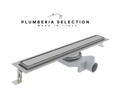 Душевой трап PLUMBERIA SELECTION PST IN-TILE PST100MT, брашированная нержавеющая сталь 