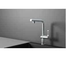 Смеситель для кухни GRANULA GR-8169, НЕРЖ, С ВЫДВИЖНЫМ ИЗЛИВОМ 