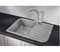 Кухонная мойка GRANULA 7001, АЛЮМИНИУМ, кварц 