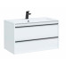 Тумба с раковиной Aquanet Lino 90 белый матовый 