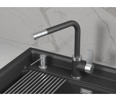 Смеситель для кухни GRANULA 5504, ЧЕРНЫЙ 