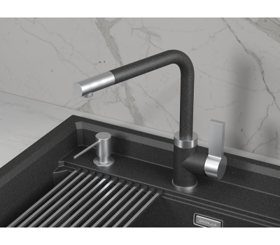 Смеситель для кухни GRANULA 5504, ЧЕРНЫЙ 