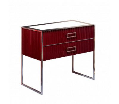 Тумба Armadi Art MONACO 100см бордо глянец + хром под раковину моноблок 866-100-RCR 