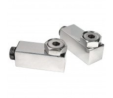 Комплект уголков квадрат с накладная гайка ГРОТА 1/2" х 3/4" (нержавейка пол.)