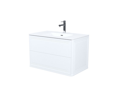 Тумба с умывальником, подвесная, 80 см, белый, Oxford Neo, IDDIS, OXN80W0i95K 