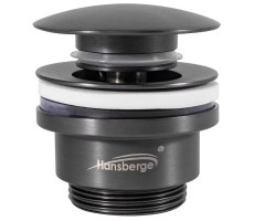 Донный клапан для раковины Hansberge H107BG графит 
