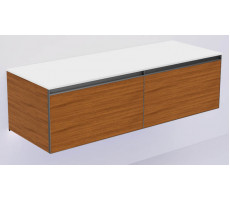 Тумба Armadi Art WILLOW QUATRO 2 140см профиль ANTHRACITE + внутриняя подсветка 790-M2-140(70+70)-W-A+L 