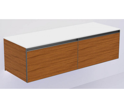 Тумба Armadi Art WILLOW QUATRO 2 140см профиль ANTHRACITE + внутриняя подсветка 790-M2-140(70+70)-W-A+L 