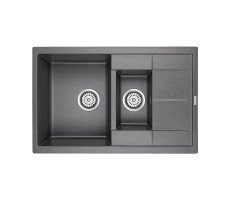 Мойка кварцевая FESTE, PM237850-DG, графит, 775х495 мм, Paulmark 