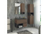 Тумба-умывальник Comforty Франкфурт-75 дуб шоколадно-коричневый с раковиной COMFORTY 75E черная матовая 