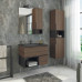Тумба-умывальник Comforty Франкфурт-75 дуб шоколадно-коричневый с раковиной COMFORTY 75E черная матовая 