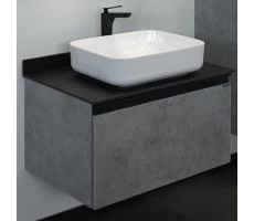 Тумба-умывальник Comforty Эдинбург-75 бетон светлый с черной столешницей с раковиной Comforty T-Y9378 00004149066 Тумба-умывальник Comforty Эдинбург-75 бетон светлый с черной столешницей с раковиной Comforty T-Y9378 00004149066