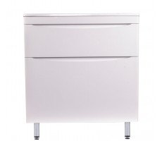 Тумба напольная Style Line Бергамо мини 80 (2 ящ.) Люкс антискрейтч белый, PLUS СС-00002314 Тумба напольная Style Line Бергамо мини 80 (2 ящ.) Люкс антискрейтч белый, PLUS СС-00002314