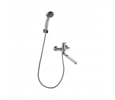 Смеситель для ванны c длинным изливом Bravat Drop F64898C-LB Хром 