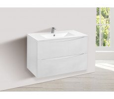 База под керамическую раковину Vincea Mia 750 VMC-2MC750GW подвесная, 2 выкатных ящика soft close, G.White База под керамическую раковину Vincea Mia 750 VMC-2MC750GW подвесная, 2 выкатных ящика soft close, G.White