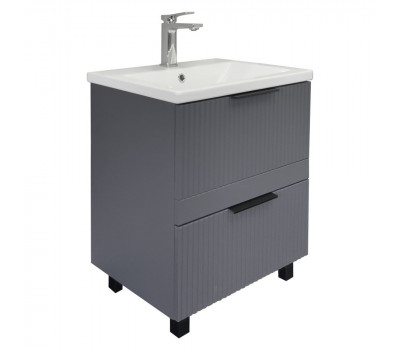 Тумба-умывальник Comforty Лима-60Н2 антрацит с раковиной Como 60 00-00019209 Тумба-умывальник Comforty Лима-60Н2 антрацит с раковиной Como 60 00-00019209