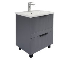 Тумба-умывальник Comforty Лима-60Н2 антрацит с раковиной Como 60 00-00019209 Тумба-умывальник Comforty Лима-60Н2 антрацит с раковиной Como 60 00-00019209