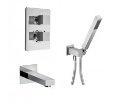 Комплект на 2 потребителя с термостатом Grazia PAINI, для ванны с ручным душем, хром 21CRSET26911THBATH 