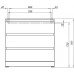 Комод Aquanet Сканди 800х480х780 3 ящ. цв. дуб крафт (302544) 
