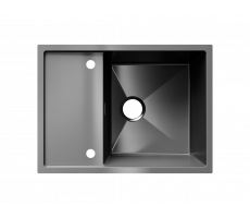 Мойка ULGRAN STEEL 680 Х 500, цвет «черная брашированная сталь» US 680-002 