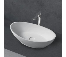 Раковина накладная ABBER Stein AS2610 белая матовая 