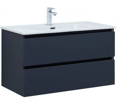 Тумба с раковиной Aquanet Вега 2.0 90 2 ящ. цв.маренго (раковина Flat) 00344760 Тумба с раковиной Aquanet Вега 2.0 90 2 ящ. цв.маренго (раковина Flat) 00344760