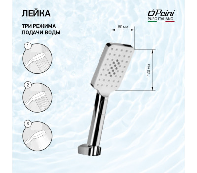 Душевая лейка ручная PAINI Ravenna, хром (CR) RVCR155 