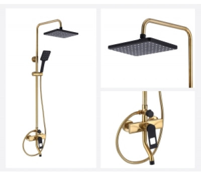 Душевая стойка с увеличенной высотой ЭЛЕМЕНТ EL77/1GB золотой черный Bronze de Luxe 