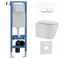 Комплект 3в1 IBERICA BLANCA инсталляция SILENCIO MINI, унитаз BURGOS ALTO белый, кнопка смыва CRYSTAL-R белый глянцевый (IB.001M.BRA.234.2210) Комплект 3в1 IBERICA BLANCA инсталляция SILENCIO MINI, унитаз BURGOS ALTO белый, кнопка смыва CRYSTAL-R белый глянцевый (IB.001M.BRA.234.2210)