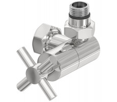 Вентиль Сунержа 3D G 1/2" НР х G 3/4" НГ правый крест цвет-сталь без покрытия 00-1411-1234 