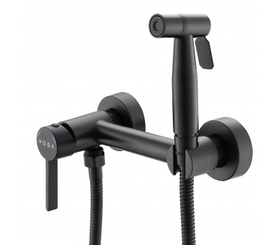 Смеситель Vessel скрытого монтажа с гигиеническим душем черный VSL02B VODA 