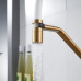 Смеситель для кухни с гибким изливом Shevanik S343G-1, золотой сатин