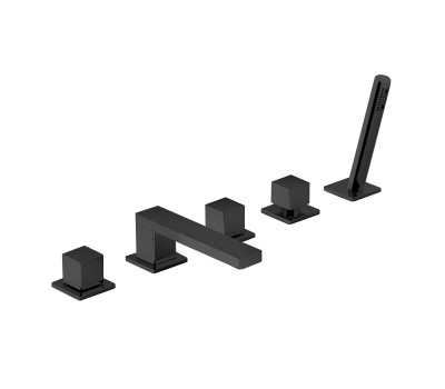 Смеситель для ванны Fantini Mint 34 13 F165 Черный матовый Смеситель для ванны Fantini Mint 34 13 F165 Черный матовый