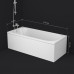 Ванна акриловая 170х75 см AM.PM X-Joy W94A-170-075W-A Белый 