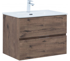 Тумба с раковиной Aquanet Алвита new 70 2 ящ. цв.дуб веллингтон табак 00335686 Тумба с раковиной Aquanet Алвита new 70 2 ящ. цв.дуб веллингтон табак 00335686