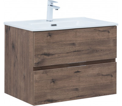 Тумба с раковиной Aquanet Алвита new 70 2 ящ. цв.дуб веллингтон табак 00335686 Тумба с раковиной Aquanet Алвита new 70 2 ящ. цв.дуб веллингтон табак 00335686