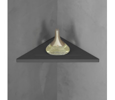 Угловая полочка для ванной комнаты ABBER Stein AS1652LMB черная матовая 