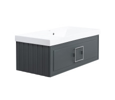 Тумба под раковину подвесная La Fenice Cubo FNC-01-CUB-G-100, серо-зеленая  Тумба под раковину подвесная La Fenice Cubo FNC-01-CUB-G-100, серо-зеленая