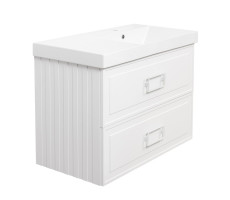 Тумба под раковину подвесная La Fenice Cubo TWIN FNC-01-CUB-B-90-2, белая  Тумба под раковину подвесная La Fenice Cubo TWIN FNC-01-CUB-B-90-2, белая