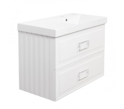 Тумба под раковину подвесная La Fenice Cubo TWIN FNC-01-CUB-B-90-2, белая 