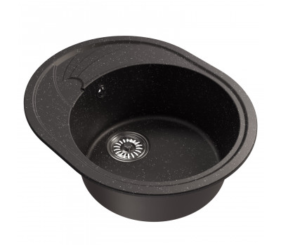 Мойка MIXLINE ML-GM17 овальная с крылом  черная 308 580*470*180мм NEW 551938 черный  Мойка MIXLINE ML-GM17 овальная с крылом  черная 308 580*470*180мм NEW 551938 черный