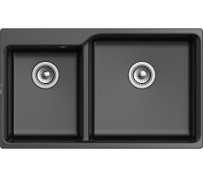 Мойка Rivelato кварц  Axel 90D  2-чаш  870*520  X-90D nero  Мойка Rivelato кварц  Axel 90D  2-чаш  870*520  X-90D nero