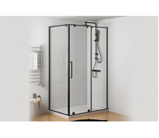 Душевой угол BERN-S RB120x80х195-T-BL (прозрачное) черный 